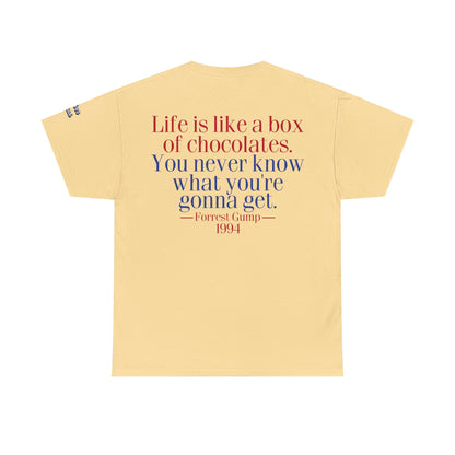 Oliver Outside Forrest Gump Parody Tee – Bench Time Classic