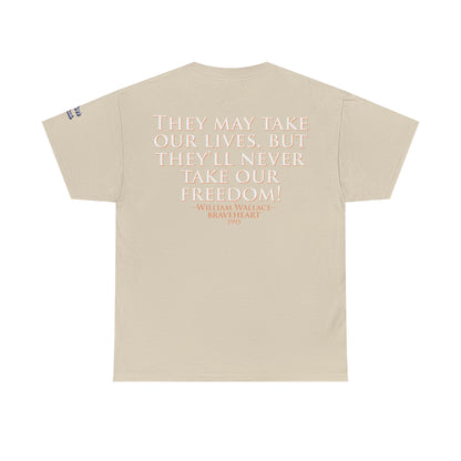 Oliver Outside Braveheart Parody Tee – Freedom Roar Bear