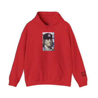 Ben Franklin in Yankees Cap Hoodie – My City is Everything! Money Meets Streetwear