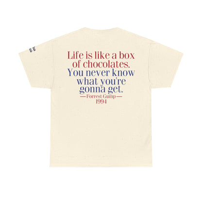 Oliver Outside Forrest Gump Parody Tee – Bench Time Classic