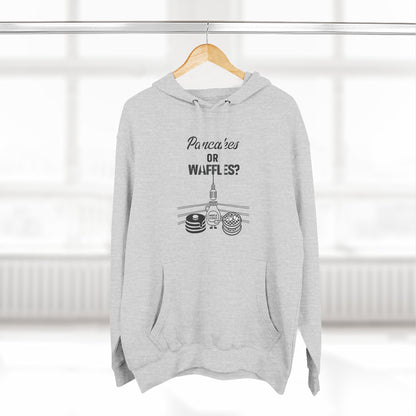 🥞/🧇Pancakes or Waffles? Hoodie – Funny Breakfast Debate Hoodie by G.O.A.T. Talk Tees