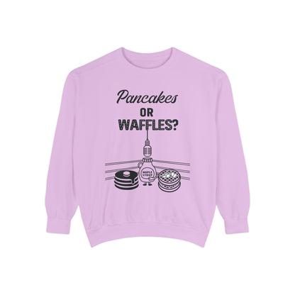 🥞/🧇Pancakes or Waffles? G.O.A.T. Talk Tees Debate Sweatshirt – Breakfast Battle Crewneck