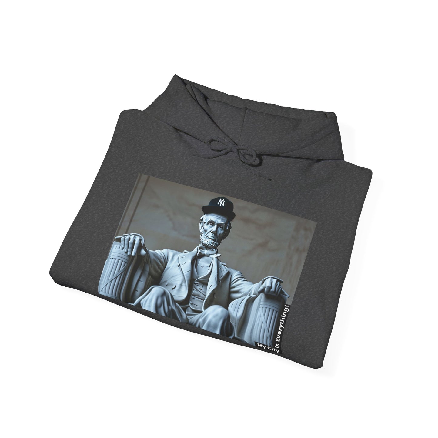 Lincoln in a Yankees Cap Hoodie – My City is Everything! Historic Remix Streetwear
