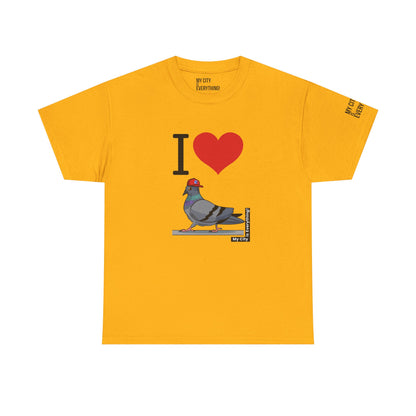 I ❤️ My City Pigeon Tee – Rangers Cap Edition | My City Is Everything!