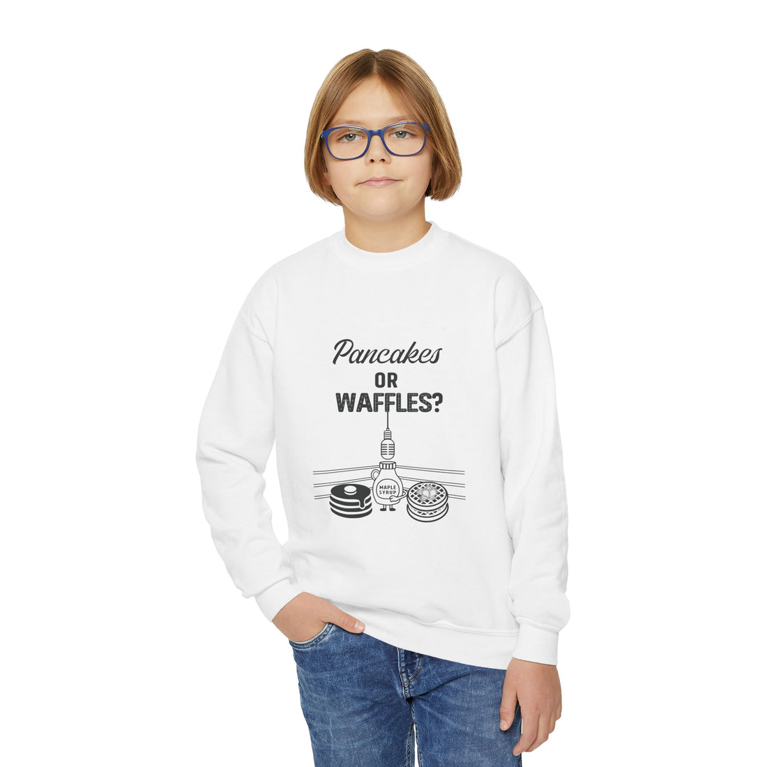 Kids Breakfast Debate Sweatshirt | Pancakes or Waffles? –  G.O.A.T. Talk Tees