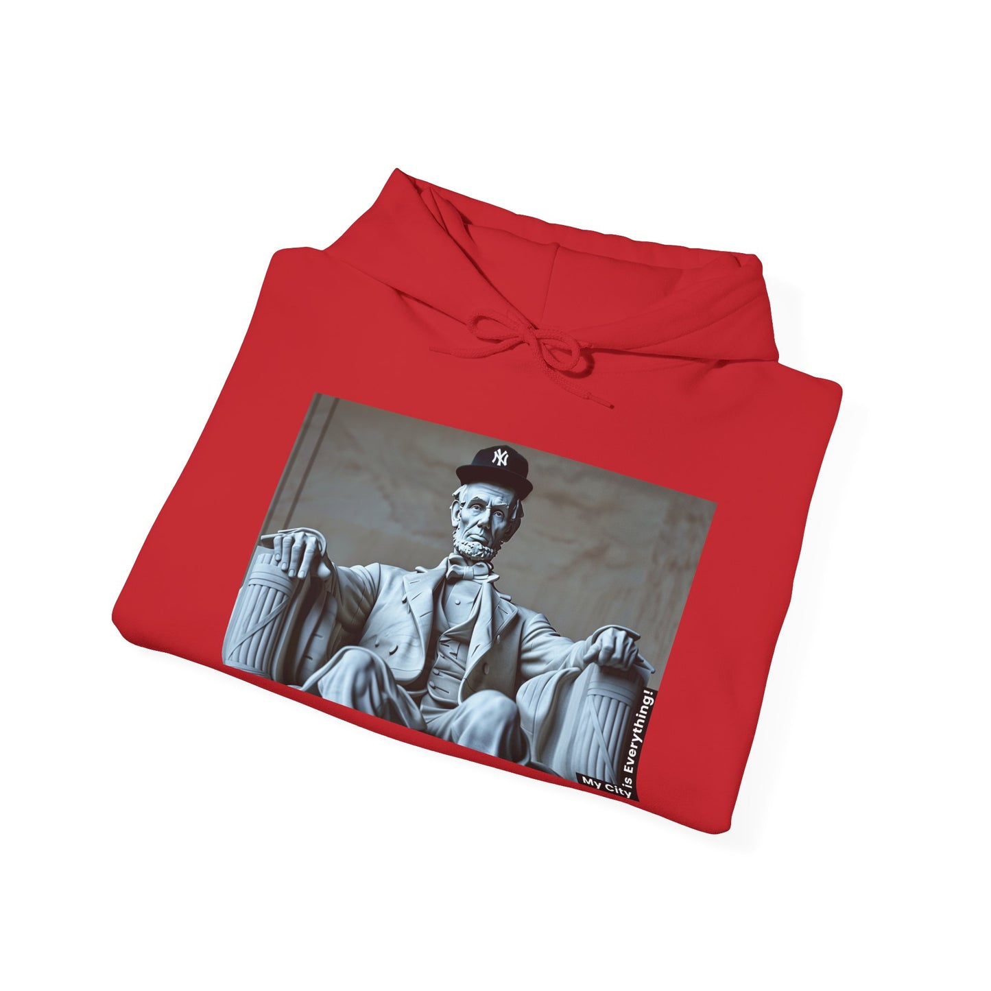 Lincoln in a Yankees Cap Hoodie – My City is Everything! Historic Remix Streetwear