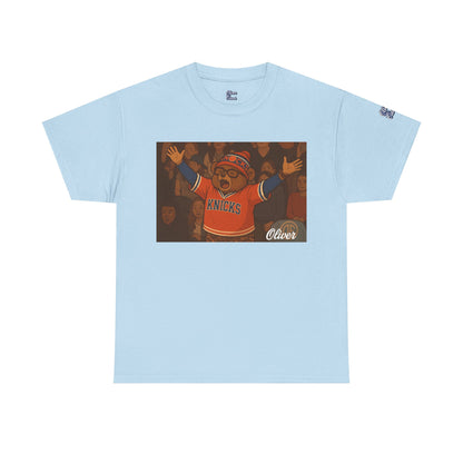 Oliver Outside Knicks Fan Tee – Courtside Energy Bear Style