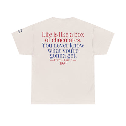 Oliver Outside Forrest Gump Parody Tee – Bench Time Classic