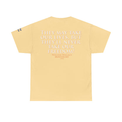 Oliver Outside Braveheart Parody Tee – Freedom Roar Bear
