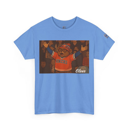 Oliver Outside Knicks Fan Tee – Courtside Energy Bear Style
