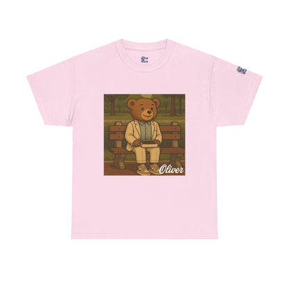Oliver Outside Forrest Gump Parody Tee – Bench Time Classic