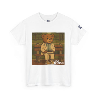 Oliver Outside Forrest Gump Parody Tee – Bench Time Classic