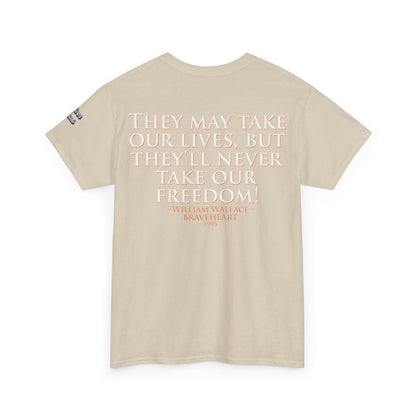 Oliver Outside Braveheart Parody Tee – Freedom Roar Bear