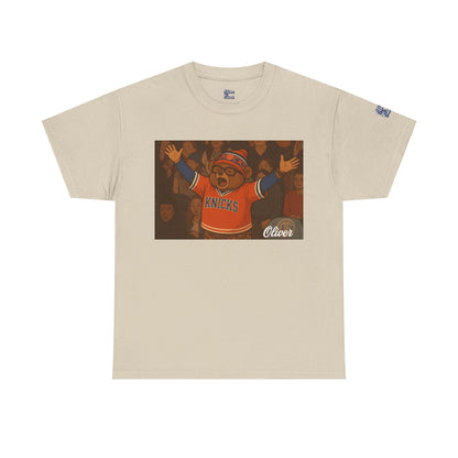 Oliver Outside Knicks Fan Tee – Courtside Energy Bear Style