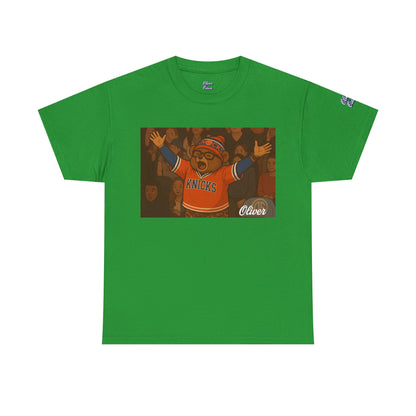 Oliver Outside Knicks Fan Tee – Courtside Energy Bear Style