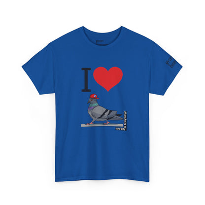 I ❤️ My City Pigeon Tee – Rangers Cap Edition | My City Is Everything!