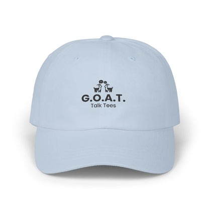 G.O.A.T. Talk Tees Logo Hat – Bold Sports Debate Logo Design
