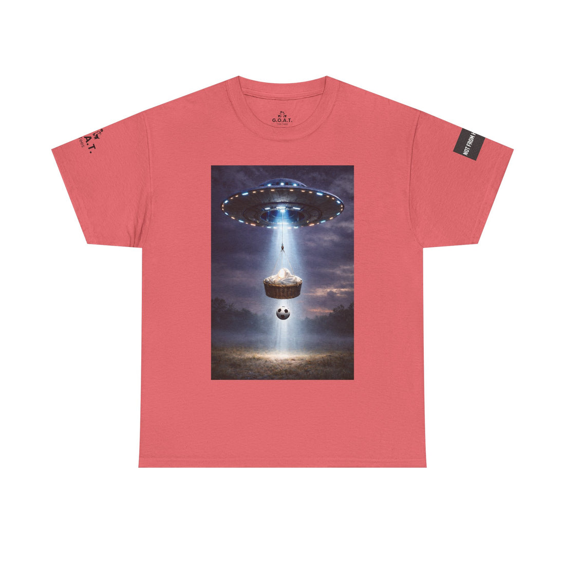 #10 ⚽ 🐐 🛸 - Not From Here Series – Incoming Transmission Tee | G.O.A.T. Talk Tees