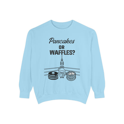 🥞/🧇Pancakes or Waffles? G.O.A.T. Talk Tees Debate Sweatshirt – Breakfast Battle Crewneck