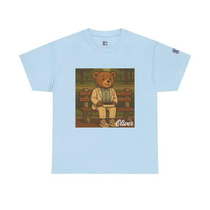 Oliver Outside Forrest Gump Parody Tee – Bench Time Classic