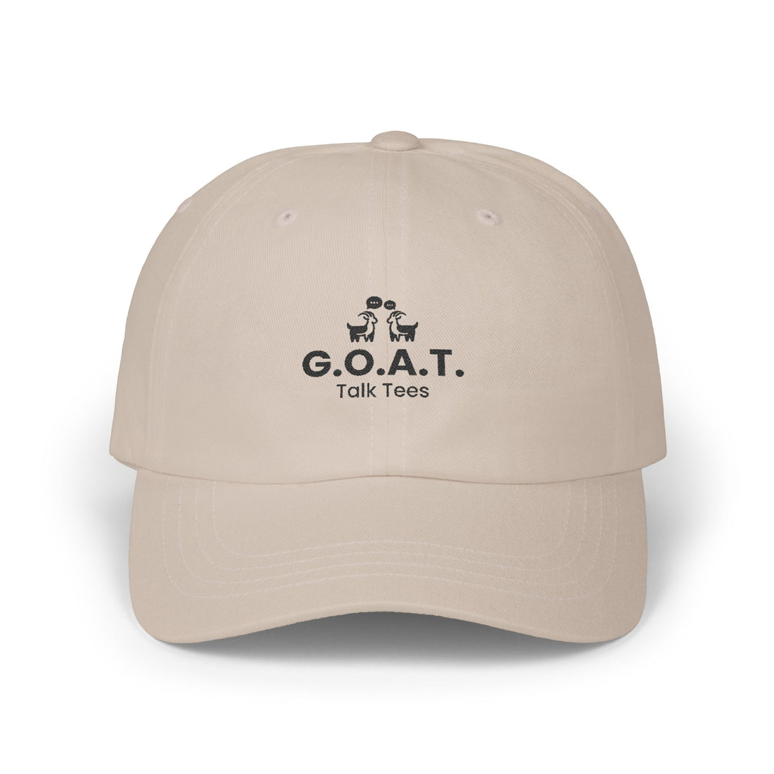 G.O.A.T. Talk Tees Logo Hat – Bold Sports Debate Logo Design