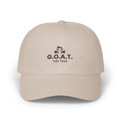 G.O.A.T. Talk Tees Logo Hat – Bold Sports Debate Logo Design