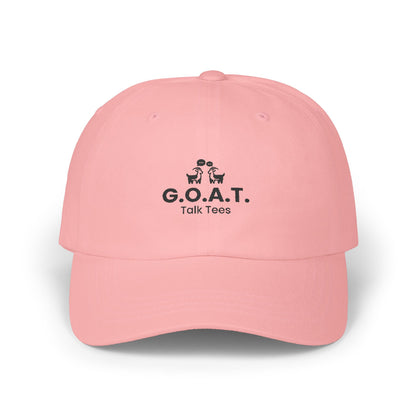 G.O.A.T. Talk Tees Logo Hat – Bold Sports Debate Logo Design