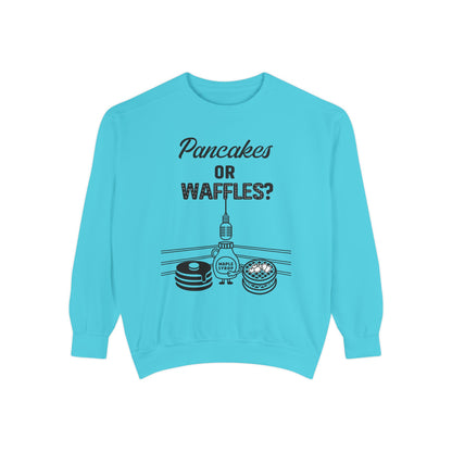 🥞/🧇Pancakes or Waffles? G.O.A.T. Talk Tees Debate Sweatshirt – Breakfast Battle Crewneck