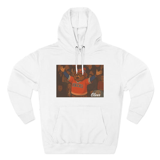 Oliver Outside Knicks Fan Hoodie – Courtside Energy Bear Style