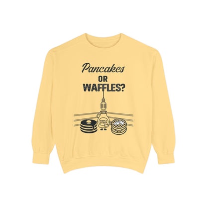 🥞/🧇Pancakes or Waffles? G.O.A.T. Talk Tees Debate Sweatshirt – Breakfast Battle Crewneck