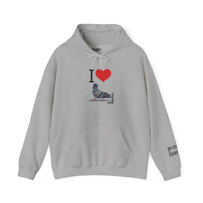 I Love My Yankees Pigeon Hoodie – Streetwise Urban Drop by My City Is Everything!