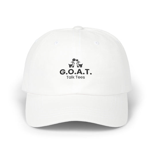 G.O.A.T. Talk Tees Logo Hat – Bold Sports Debate Logo Design
