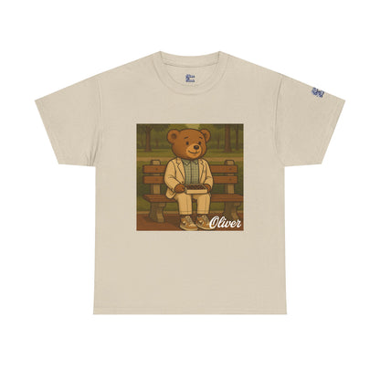 Oliver Outside Forrest Gump Parody Tee – Bench Time Classic
