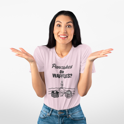 🥞/🧇Pancakes vs. Waffles Tee – Breakfast Debate Shirt