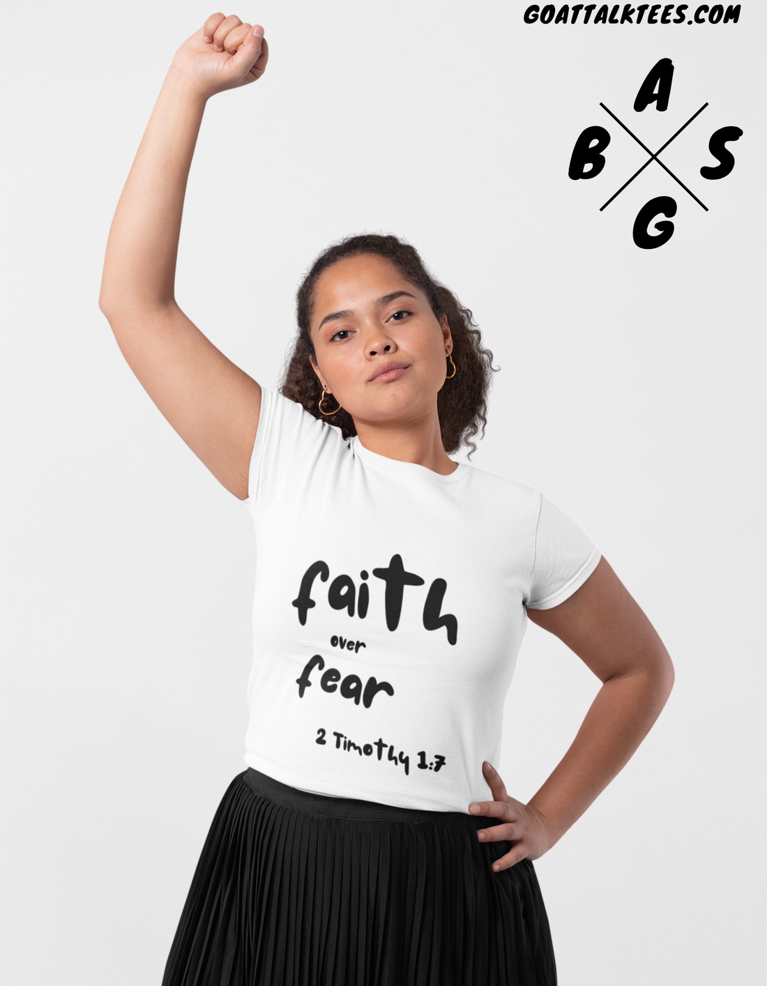 📖 Faith Over Fear T-Shirt | 2 Timothy 1:7 | A.S.G.B. Series