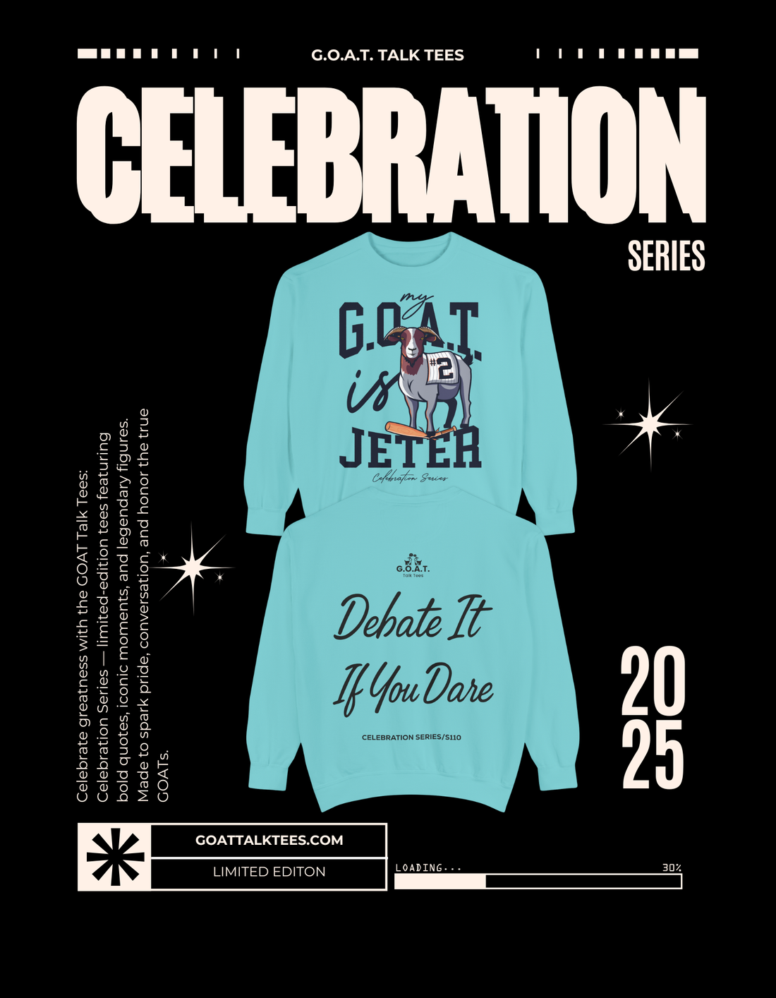 🐐 ⚾️ My G.O.A.T. is Jeter Sweatshirt | Celebration Series