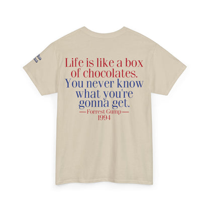 Oliver Outside Forrest Gump Parody Tee – Bench Time Classic