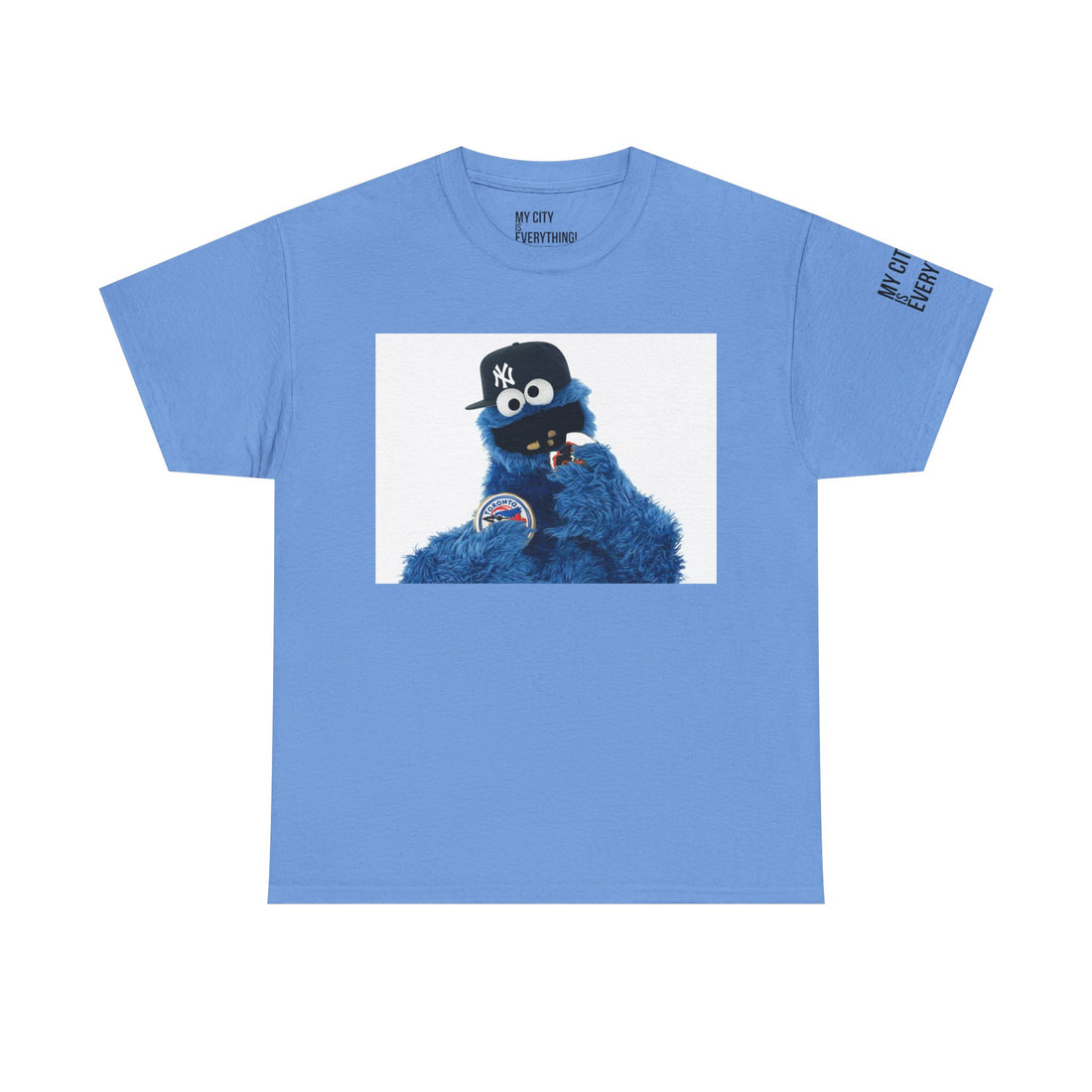 My City is Everything! NYC Cookie Monster Yankee Graphic T-Shirt – Streetwear Tee