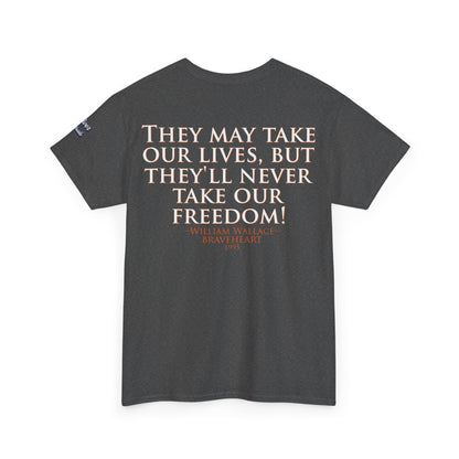 Oliver Outside Braveheart Parody Tee – Freedom Roar Bear