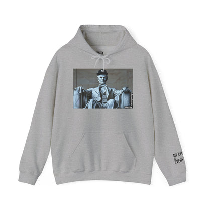 Lincoln in a Yankees Cap Hoodie – My City is Everything! Historic Remix Streetwear