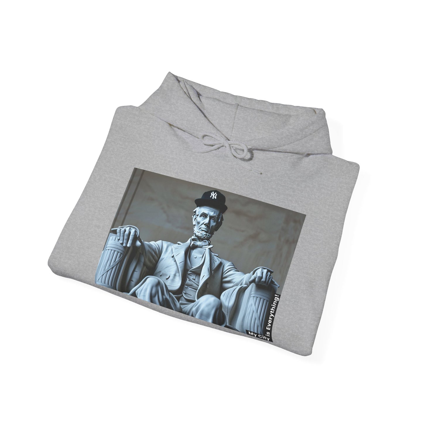 Lincoln in a Yankees Cap Hoodie – My City is Everything! Historic Remix Streetwear