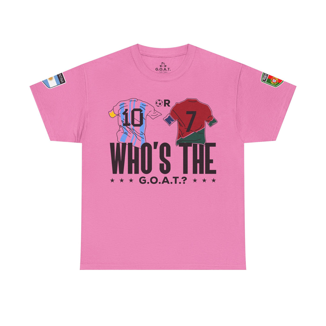 ⚽ 10 or 7 G.O.A.T. Soccer Debate Tee – Messi vs Ronaldo Shirt