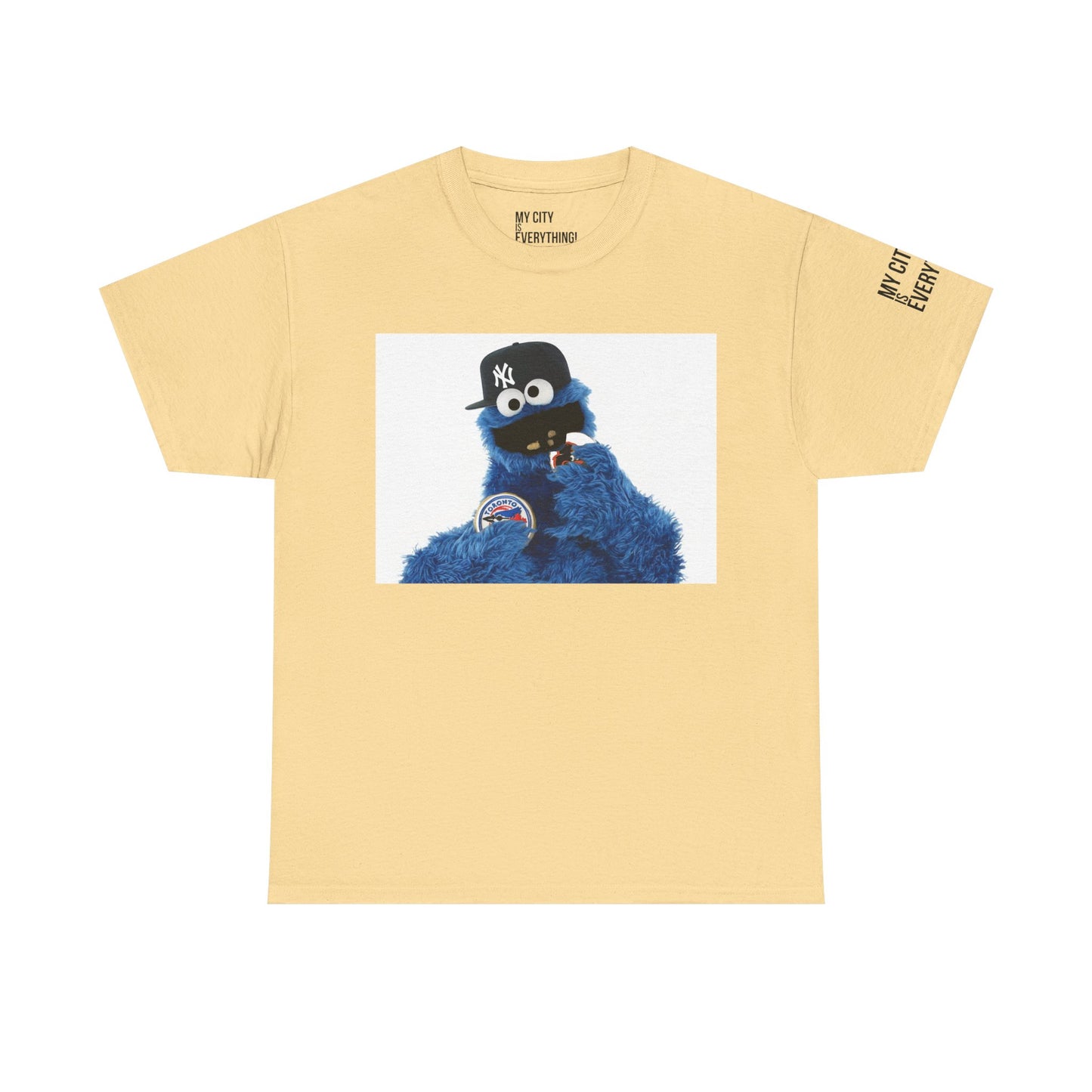 My City is Everything! NYC Cookie Monster Yankee Graphic T-Shirt – Streetwear Tee