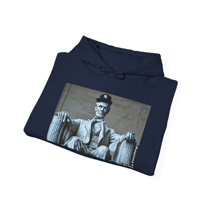Lincoln in a Yankees Cap Hoodie – My City is Everything! Historic Remix Streetwear