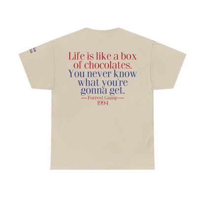 Oliver Outside Forrest Gump Parody Tee – Bench Time Classic