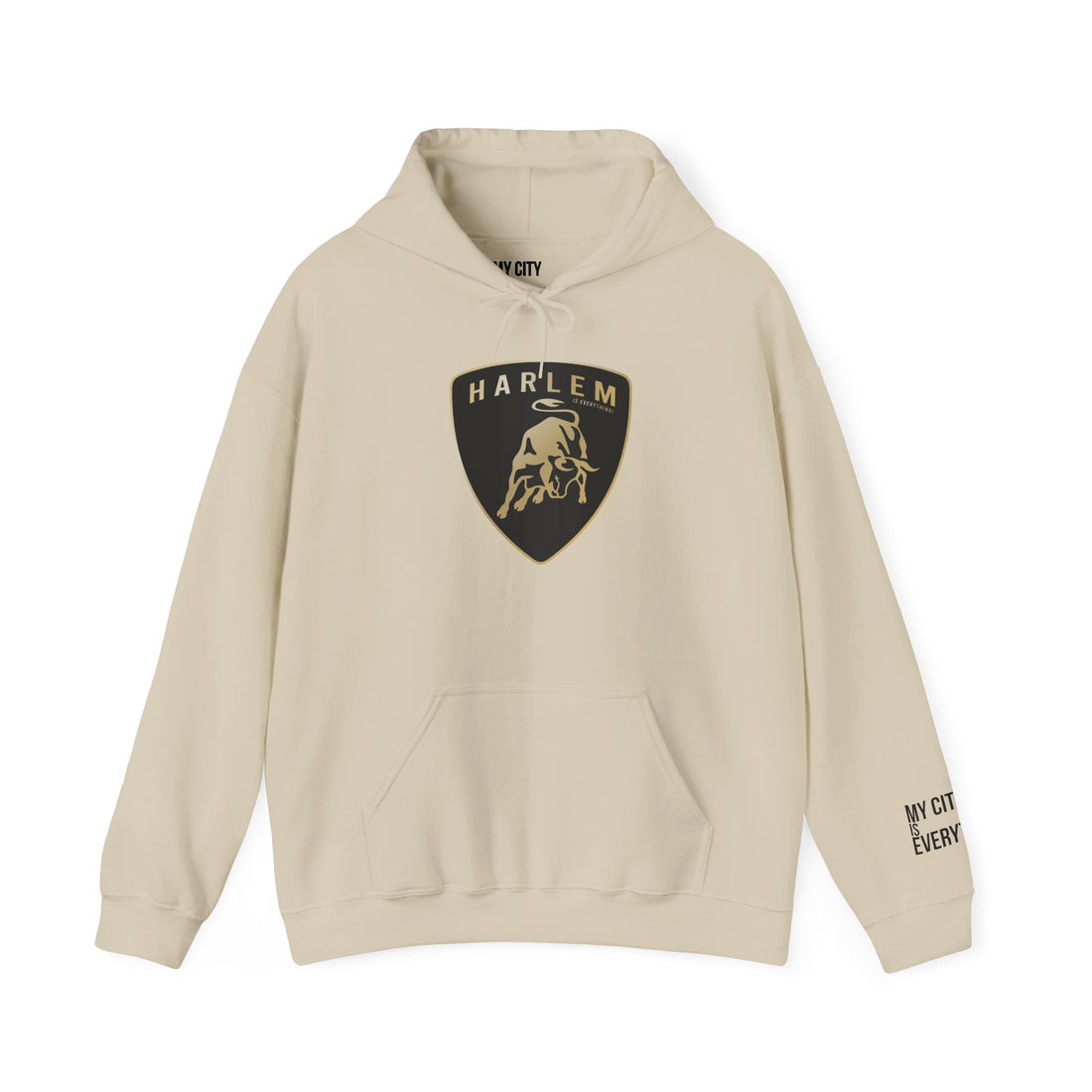 Harlem Lambo Bull Emblem Hoodie | My City Is Everything Streetwear