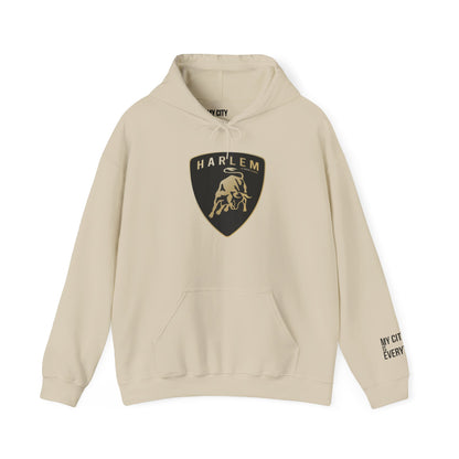 Harlem Lambo Bull Emblem Hoodie | My City Is Everything Streetwear