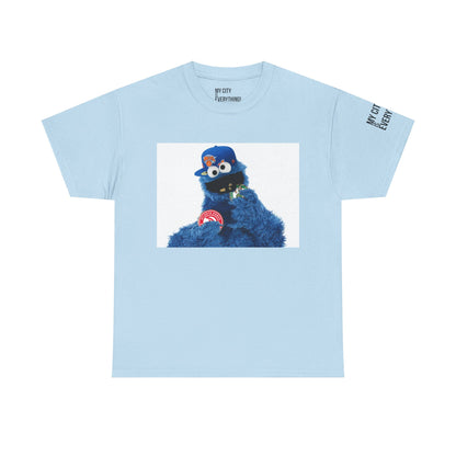 My City is Everything! NYC Cookie Monster Knicks Graphic T-Shirt – Streetwear Tee