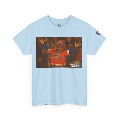 Oliver Outside Knicks Fan Tee – Courtside Energy Bear Style