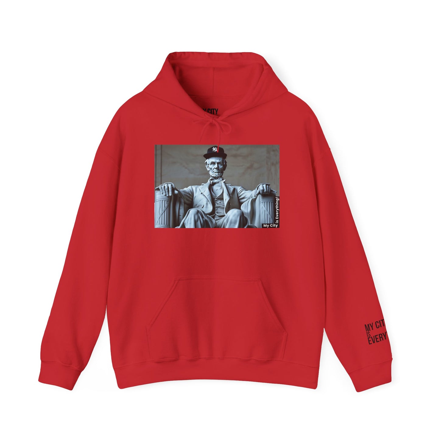 Lincoln in a Yankees Cap Hoodie – My City is Everything! Historic Remix Streetwear